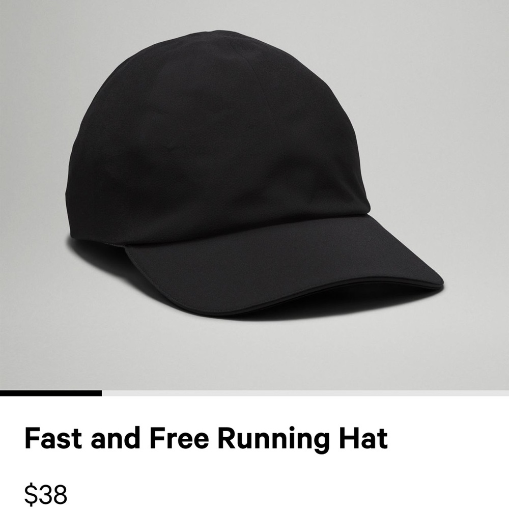 Lululemon fast and free black hat